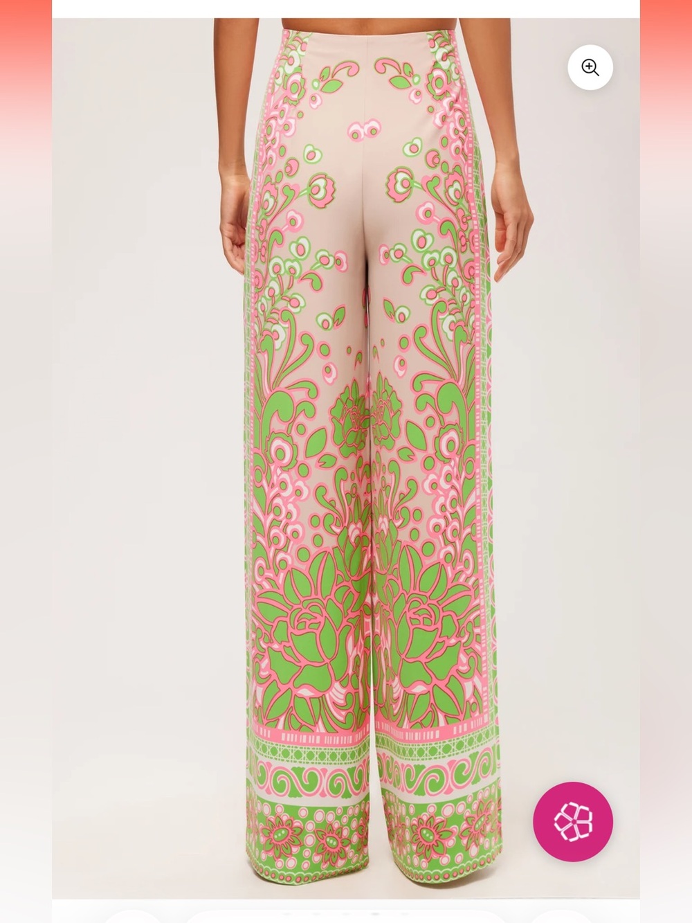 NWT TRINA TURK Federer Wide-Leg Pant - Petra Floral - Picture 4 of 5